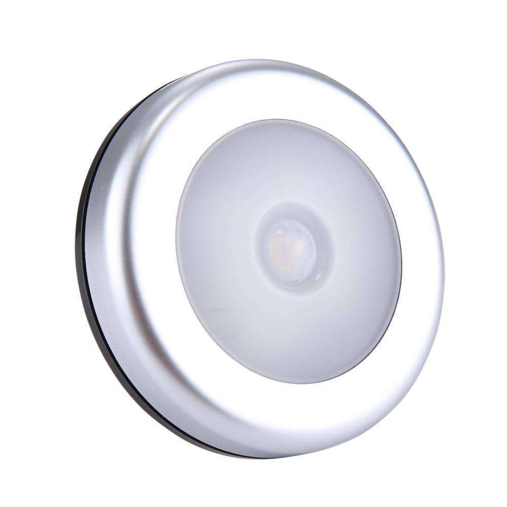 Luz de noche LED blanca con control de luz y sensor de movimiento AMZER, 6 LED mini