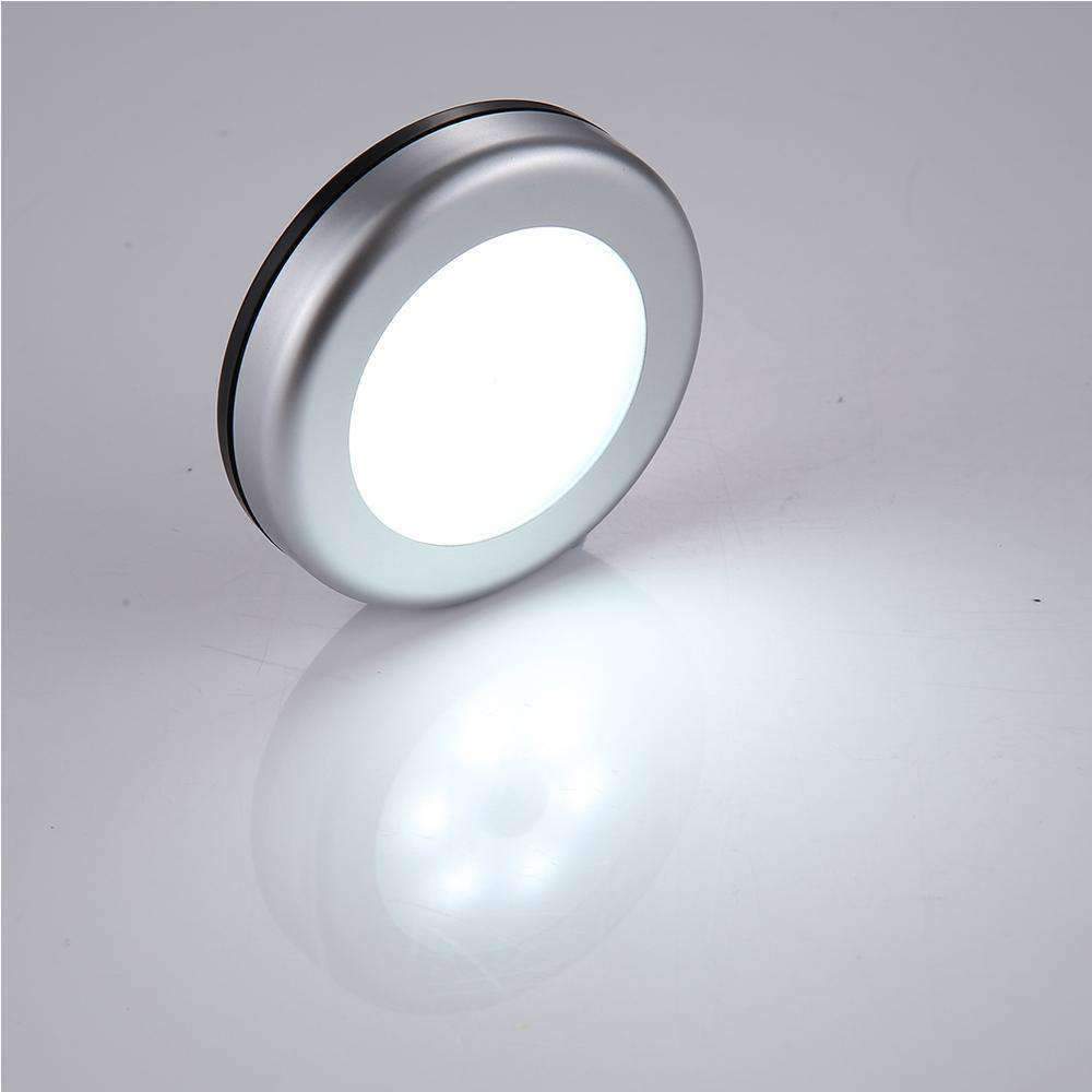 Luz de noche LED blanca con control de luz y sensor de movimiento AMZER, 6 LED mini