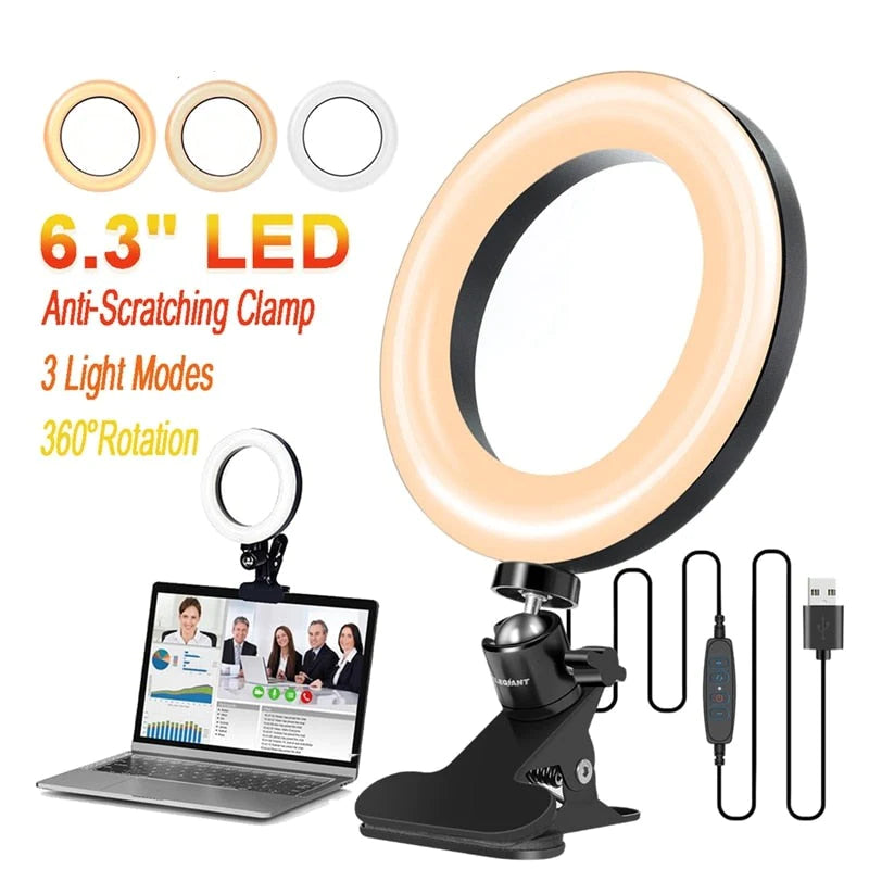 Anillo de luz LED para computadora