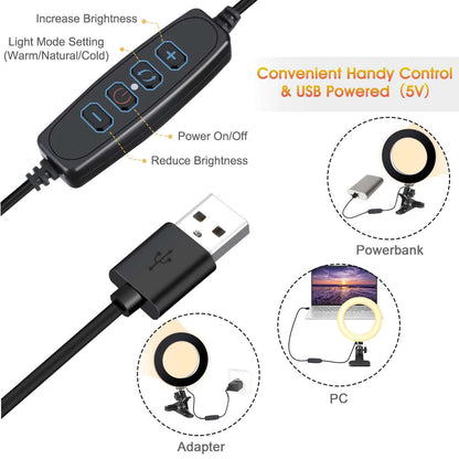 Anillo de luz LED para computadora