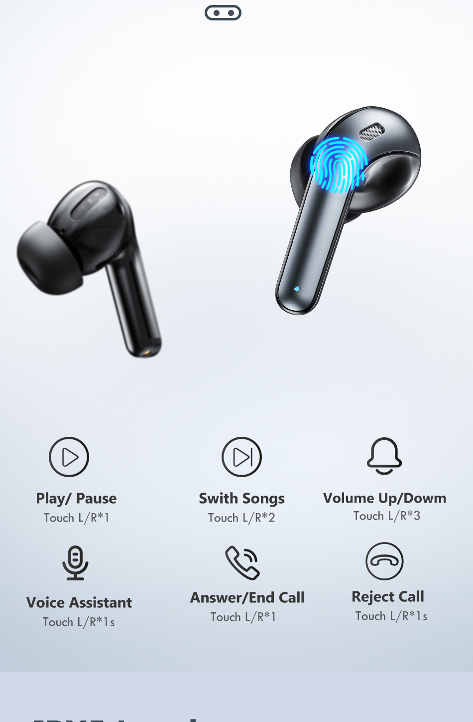 LED Bluetooth 5.0 Earphones for iPhone