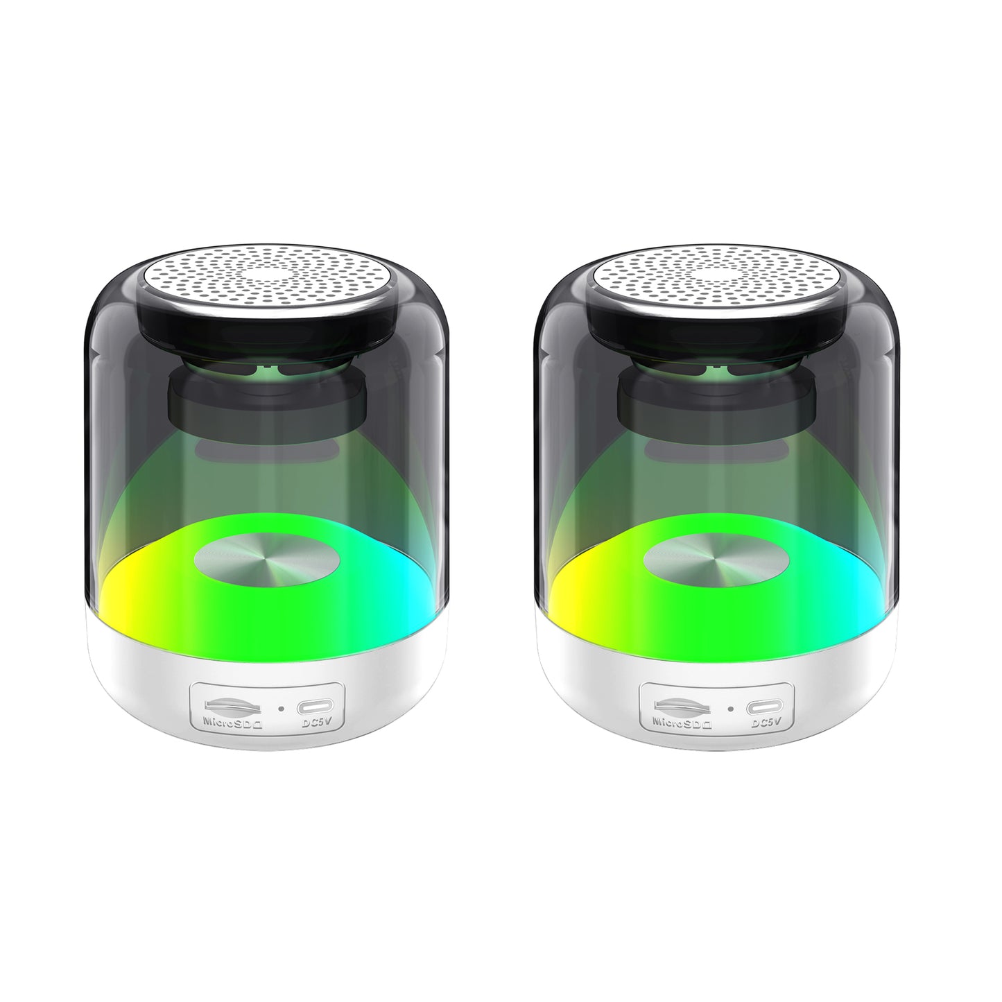 Paquete de 2 altavoces inalámbricos LED ZTECH SYNCWAVE con audio sincronizado