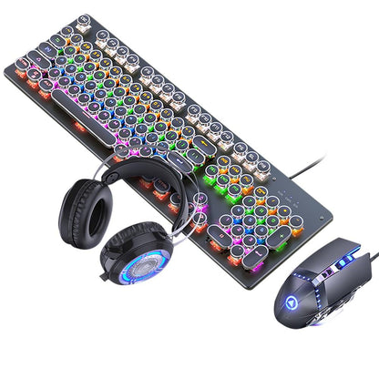 Teclado y ratón mecánicos para juegos Dragon X1Z con auriculares para juegos