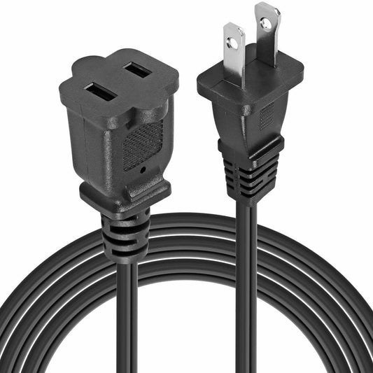 5 Core 2-Prong Male-Female Extension Power Cord Cable, Outlet